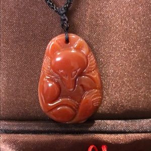 Red Fox Necklace NWOT
